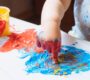 Toddler finger painting creative watercolor art play 90x80